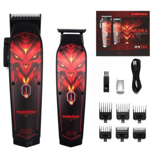 Upgraded Madeshow D3 New Hair Clipper+Trimmer Set Professional Retro Wireless Original Razor T Blade High Speed High Quality