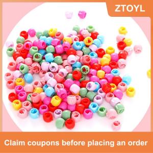 【ZTOYL】 Lovely Beads Hairpin For Girls Candy Colors Plastic Mini Hair Clips Barrette