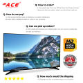 ACE 43" Smart Google TV (Android 14, Netflix, Youtube, Chromecast) w/FREE WALL BRACKET. 