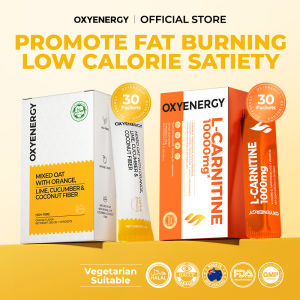 OXYENERGY Complex Fiber Powder Drink Prebiotic Nutritional Supplement with L-Carnitine 1000mg