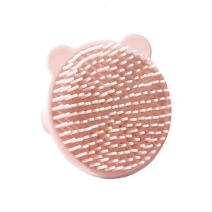 Bàn chải tóc cho bé silicon mềm với lông nhẹ nhàng cho trẻ sơ sinh mát xa da đầu và thời gian tắm Comfort thiết kế gấu đáng yêu