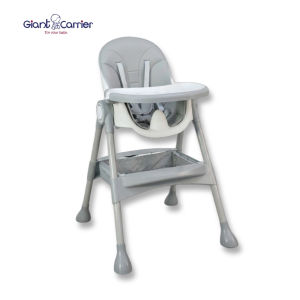 Giant Carrier Farren High Chair with Fully Padded & Reclining Seat 5-Point Harness Converts to Kiddie Chair Double Tray & Basket for Daily Comfort & Use