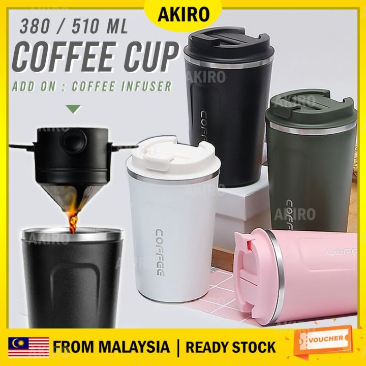 AKIRO HOME Malaysia 380/510mL Insulated Coffee Mug Add On Reusable