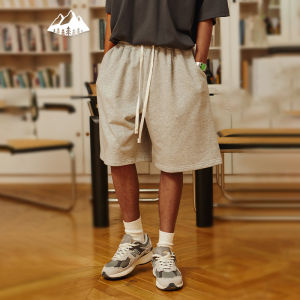 INFLATION brand Workwear 2023 new Style High Quality Men 350g Terry Loose Solid Color Casual Pleated Mens Home Sweatpants Shorts