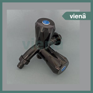 [ VIENA ] Kran Cabang Keran Air Double Keran Shower PVC Soligen S10 Bulat Putih Dan Hitam