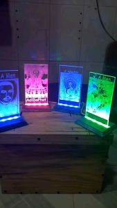 Ảnh Thờ Chúa và Phật Thủy Tinh 3D Lộng Đèn Tùy chọn Hình Ảnh