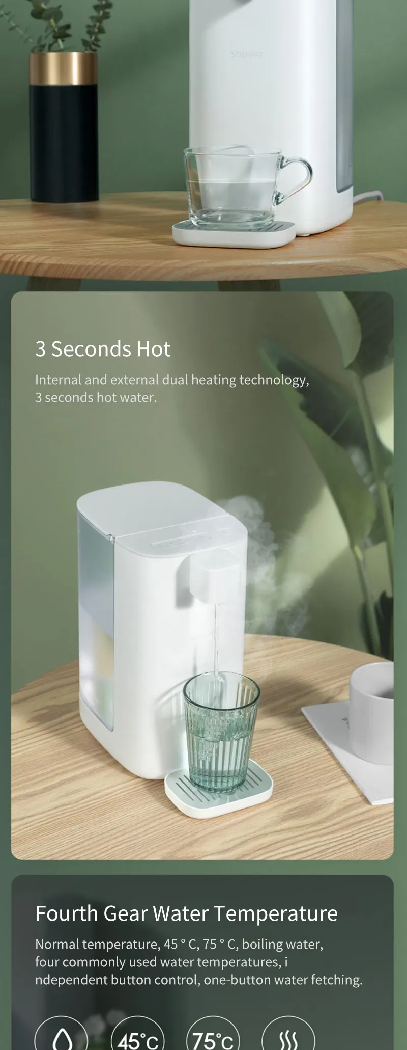 Gadgetoo Xiaomi Mijia Scishare Instant Heating Water Dispenser 3.0L S2301
