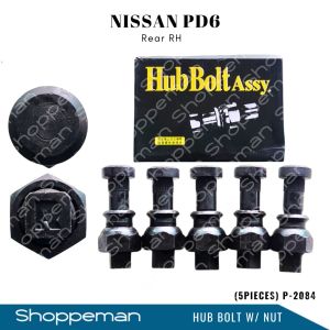 NISSAN PD6 FRONT/REAR HUB BOLT WITH NUT STUD WHEEL HUB DRUM RH/LH P-2084