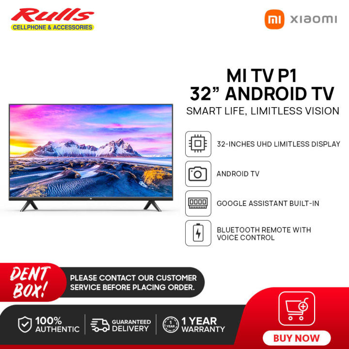 Xiaomi Mi TV P1 32” Android TV | UHD 69Hz Display | Supports Dolby ...