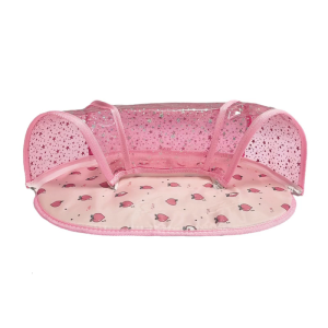 Double Purpose Pet Tunnel Bed Cooling Mat For Rabbit Hamster Soft Breathable Fabric Interactive Play Space Design