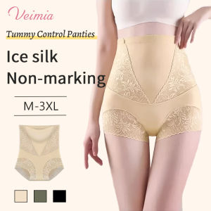【SingaBralette】 High Waist Tummy Control Panties Ice Silk Seamless Underwear Support Cooling Shaping Breathable Shapewear