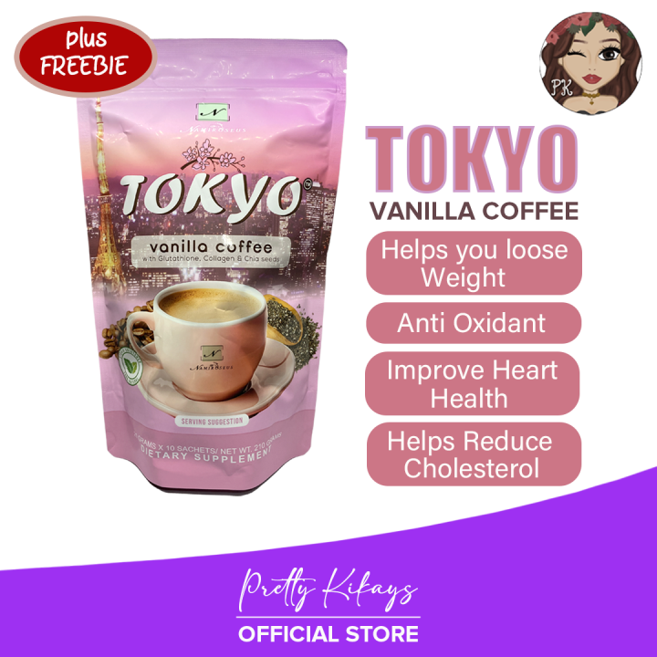 slimming coffee with glutathione Fit and Glam Sl!mming Coffee With and collagen No sugar added Zero calorie #TATAKPINKGLAM Namiroseus TOKYO Coffee Vanilla Slimming
