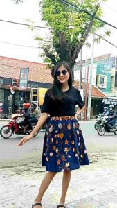 Rok batik Original.rok batkj pendek rok payung