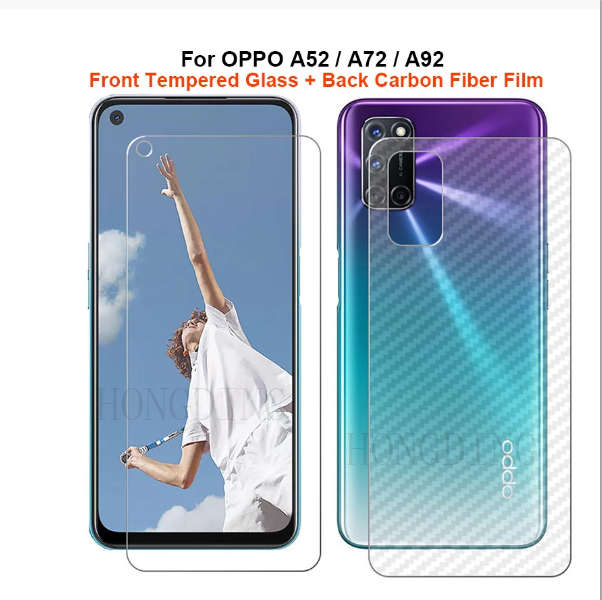 For OPPO A52 A72 A92 Set Soft Back Carbon Fiber Film - Main Image