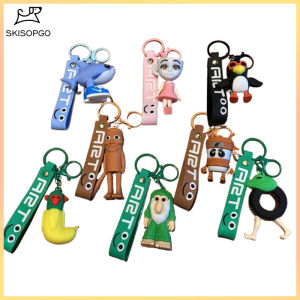 SKISOPGO Tung Tung Tung Sahur Keychain Anime Figures Hanging Toy Tralalero Tralala Bag Pendant Birthday Gift