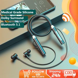 💘【Ready stock】FREE Shipping💘 G01 Earphones Hanging Neck In-ear Bluetooth Headset 5.0 Wireless HiFi Stereo Sport Neckband Magnetic