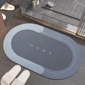 Bathroom Mat Anti-Slip Oval Water Absortion Bath Mat Non-Slip Bath Rug  Cushion Household Quick Dry Kitchen Soft Rug Bedroom Living Room Carpet Door mat