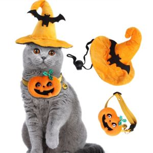 ER52858 For Puppy Cute Party Accessories Holiday Festival Halloween Decoration Pet Collar Cat Hat Costume Caps