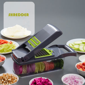 COD+upgrade Vegetable Chopper Mandoline Slicer Onway Cutter Chopper and Grater 11 in 1 Vegetable Slicer Potato Onion Chopper Veggie Chopper Dicer with Container Black