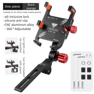 TOSUOD Aluminum Alloy Bicycle Mobile Phone Holder Shockproof Fixed Mountain Road Handlebar Riding Navigation Special Bracket Equipment