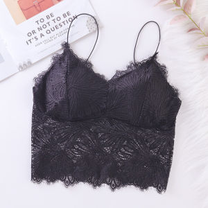 Áo bra hai dây ren hoa siêu mềm - Áo bra Croptop ren cực xinh