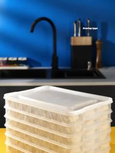 【Ship In 24h】Memadam storan 餃子保鮮盒 分格水餃盒 保鮮盒 bekas makanan container food container plastic storage Compartment Dumpling Dumpling Wonton Quick Freezer Dumpling Storage Compartment Storage Non-flavoring Household Refrigerator Fresh-keeping
