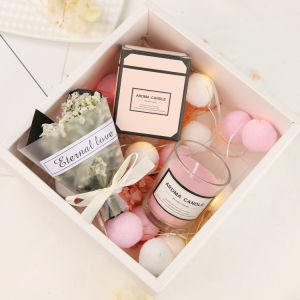 Transparent Cup Scented Candle: 50g Colored Soy Wax Natural Plant Material