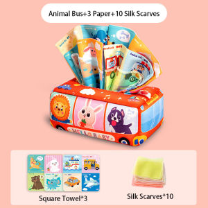 Orzbow Baby Tissue Toys Imitation Tissue like Toy for 0 - 1 Year Olds Baby Simulation Paper Extraction Fabric Toys