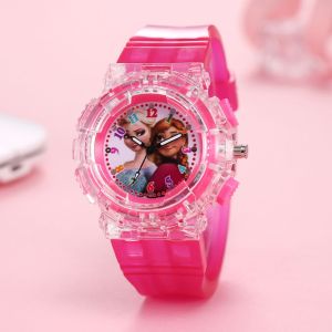 LEYEC Đồng Hồ Học Sinh Dễ Thương Elsa Quà Tặng Đồ Chơi Đồng Hồ Phát Sáng Cho Bé Trai Bé Gái Đồng Hồ Công Chúa Đông Lạnh Đồng Hồ Trẻ Em Đồng Hồ Đeo Tay Thạch Anh