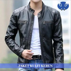 Jaket Kulit Motor Pria / Jaket Bikers Night Black