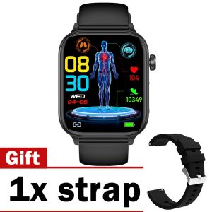 ET570 Smart Watch Smartwatch For Men Women Blood Lipid Uric Acid Blood Glucose ECG Body Temperature Monitoring Bracelet Bluetooth Call Waterproof Sport Fitness Tracker