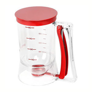 JustLiving 1PC Pancake Cupcake Batter Dispenser Tool Batter Separator Cupcakes Pancakes Cookie Cake Waffles Perfect Baking Tool with Squeeze Handle for Cupcakes/Waffles/Muffin Mix or Any Baked Goods