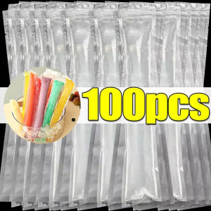 Dozoey 300/50ชิ้นถุงไอติมถ้วยไอศครีมใช้แล้วทิ้งถุงใส่แม่พิมพ์ปั่นแบบทำมือหลอดแช่แข็งด้วยกระเป๋าบรรจุของซิปผนึกโยเกิร์ตกระเป๋าโลลี่ไอศกรีมป๊อป