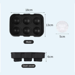 [✅SG Ready Stock] Ice Ball Maker / Silicone Ice Cube Tray / Whiskey Cocktail Ice Box/ Sphere Mold / Kitchen Accessories