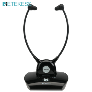 Retekess TA008 Wireless Headphones for TV 2.4GHz TV Headphones Wireless for Seniors with Audio Assistance Mode3 TonesEasy Pair 100ft Transmit Range with 2 Batteries