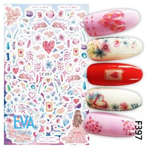 Miếng Dán Móng Tay 3D Nail Sticker Nhân Vật Characters colecction Hoạ Tiết Kinh Kịch Peking Opera F389 / F390 / F391