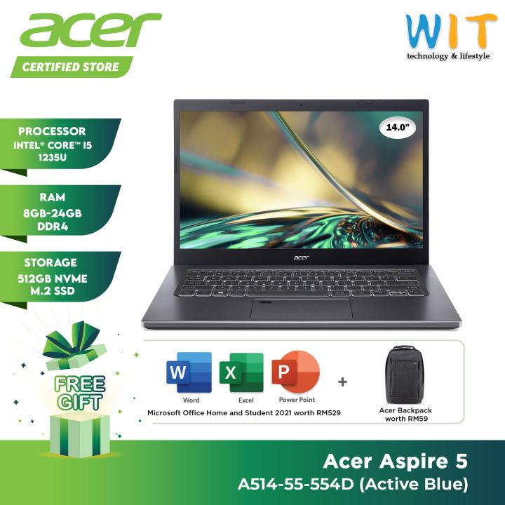 Acer Aspire 5 A514-55-554D (Intel Core i5-1235U/8GB-24GB RAM/512GB SSD ...