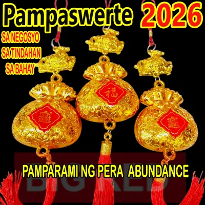 FENGSHUI 2026 Year of The Horse Hanging Lucky Charm Money Coin Money Bag Money Tree Ingot Money Bar Koi Fish Arowana for Wealth and Good Luck Car Pendant Decor Home Shop Office Hanging Good Luck Pang Sabit Pampaswerte Give Aways (1pc)