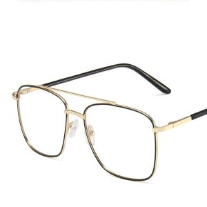 For Women Personality Clear Lenses Glasses Computer Glasses Anti Radiation Glass Eyeglasses Women Double Beam Anti Radiation Glasses For Women Sale Eye Glasses Anti Radiation For Women Metal Frame Spectacles Optical Glasses Eyewear Blocking Glasses
