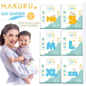 MAKUKU pampers SAP DIAPERS COMFORT FIT L26/M28/XL24/XXL22/NB32/S30/NB30/M26