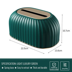 Tissue BoxNapkin Pumping Paper Case DispenserNapkin Tissues Box with Spring Lift Bottom for Bathroom Office Living Ro