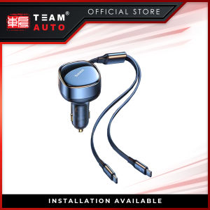 TeamAutoCare TAC40388 Baseus Dual-Cable Retractable Car Charger