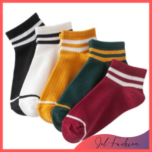 JOL-FASHION Stripes Cotton Ankle Baseball Socks Foot Socks Ankle Sock