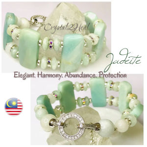 Elegant Jadeite Bracelet - Harmony Abundance & Protection 14k Zirconia