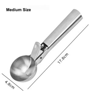 ArtLiving Spring-Release Ice Cream ScoopStainless Steel Scooper for Gelato Frozen Desserts Melon Balls & Fruit