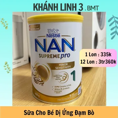 1 Lon NAN SupremePro số 1 lon 400g - Sữa NAN SUPREME PRO số 1 - Sữa Bột Nestlé NAN SupremePro 1 cho bé dị ứng đạm bò .