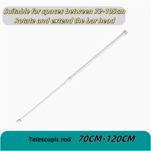 Extendable Nail-free curtain rod Telescopic Rod adjustable extended pole heavy duty for clothes curtain shower curtain wall mount Clothes drying rod heavy duty holder hanger bracket extendable punch-free top-mounted Telescopic Rod