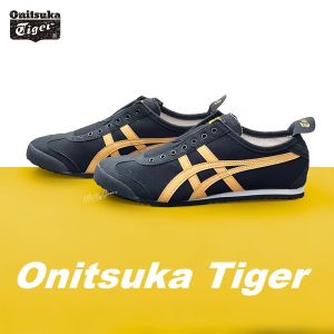 Original Tiger Shoes Classic Black/yellow Mens and Womens Canvas Non-slip Lazy Shoes Comfortable Breathable Casual Sneakers 1183A360-001