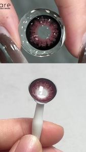 คอนแทคเลนส์สีวงกลมสีดำแดงตาโตขายดีที่สุด ขนาด 14.5mm คอนแทคเลนส์สี มีอายุ 1 ปี การจัดส่งรวดเร็ว