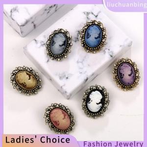 [Hot Sale Jewellery]liuchuanbing Vintage Gothic Style Head Statue Cameo Brooch Rhinestone Brooch for Women